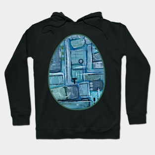 Art Acrylic artwork abstract Easter Egg Hoodie